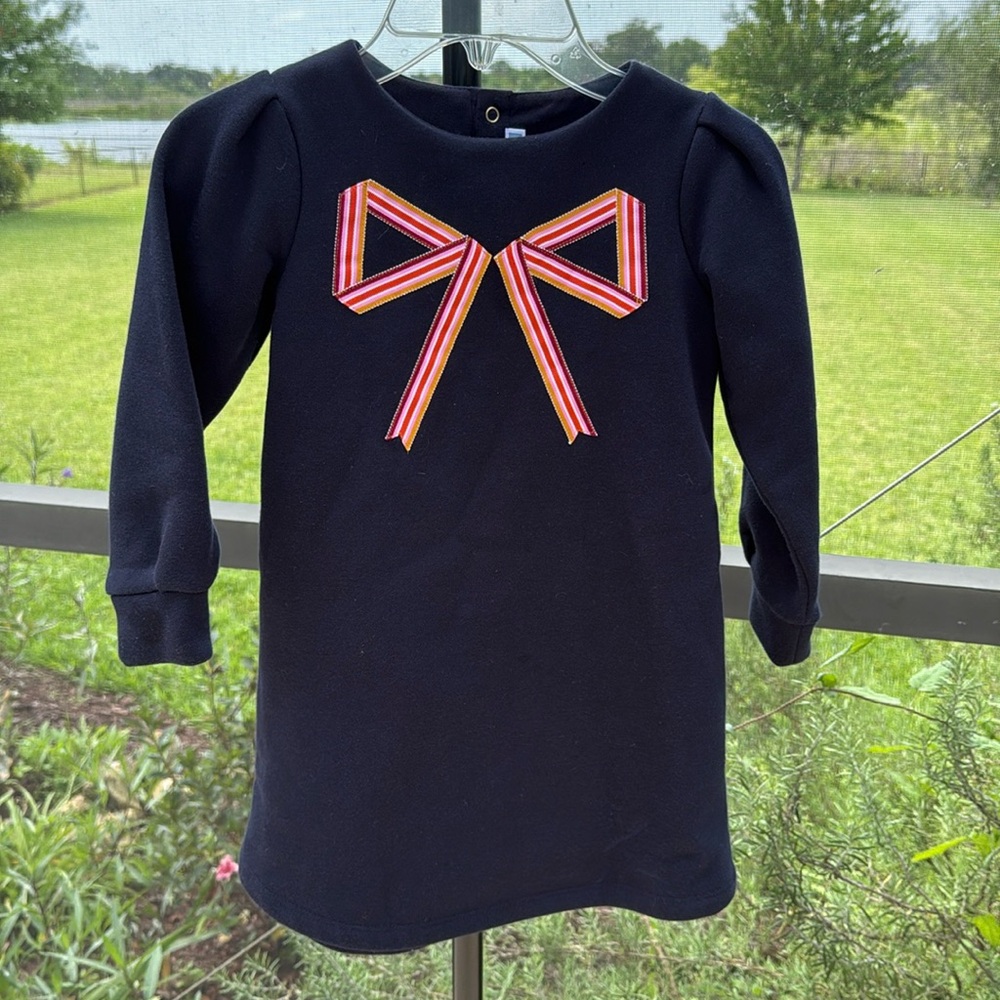 Jacadi Paris girls 5Y navy blue dress